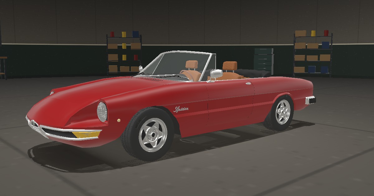 Three-quarter 3D view of a Alfa Romeo Spider (Series 2)
