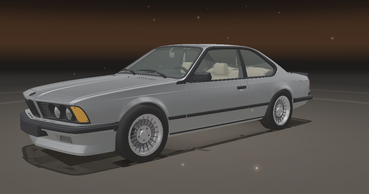 Three-quarter 3D view of a BMW 6 Series Coupé (E24)
