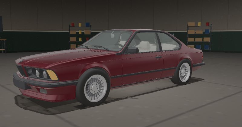1976 BMW 6 Series Coupé (E24) in Garnet Red (025)