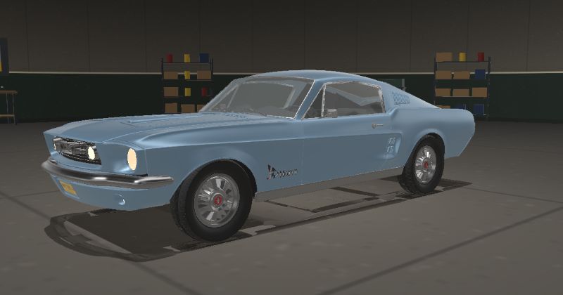 1967 Ford Mustang Fastback in Arcadian Blue (Code F)