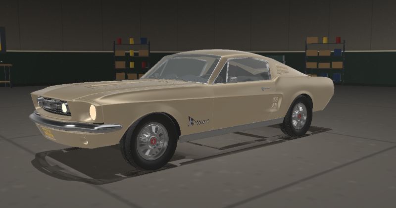 1967 Ford Mustang Fastback in Beige Mist (Code E)