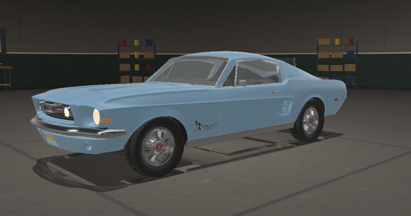 1968 Ford Mustang Fastback in Brittany Blue (Code Q)
