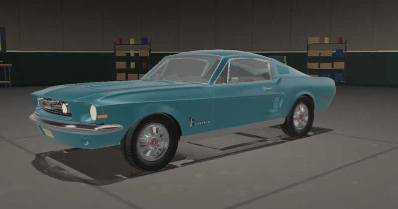 1968 Ford Mustang Fastback in Gulfstream Aqua (Code F)