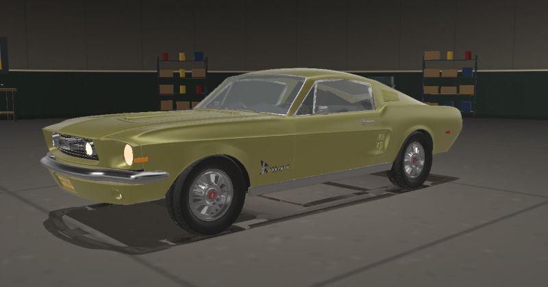 1968 Ford Mustang Fastback in Lime Gold (Code I)