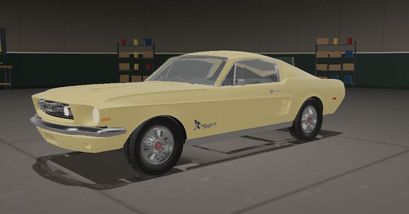 1968 Ford Mustang Fastback in Meadowlark Yellow (Code W)