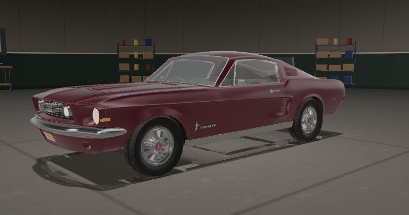 1968 Ford Mustang Fastback in Royal Maroon (Code B)