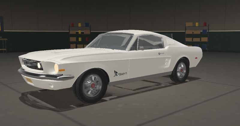 1968 Ford Mustang Fastback in Wimbledon White (Code M)