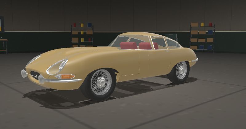 1966 Jaguar E-Type Series 1 4.2 Fixed Head Coupé in Golden Sand (Jaguar 802 · PPG 22346 · DuPont 8318L)