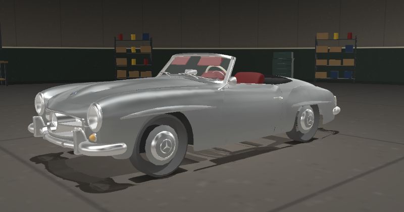 1958 Mercedes-Benz 190 SL in Silver Metallic (DB 180)