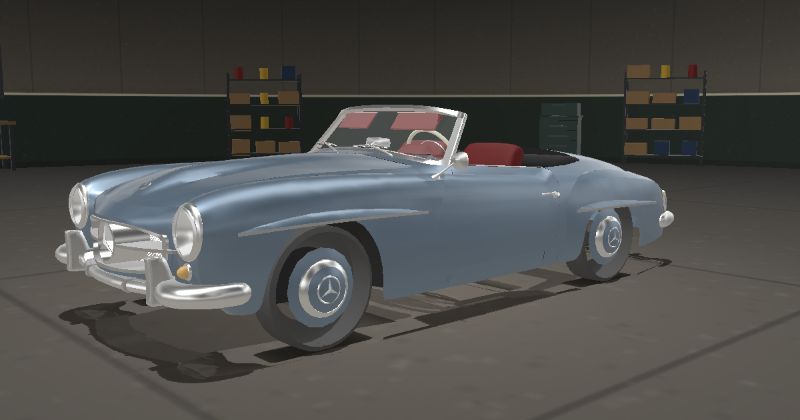 1958 Mercedes-Benz 190 SL in Light Blue Metallic (DB 353)