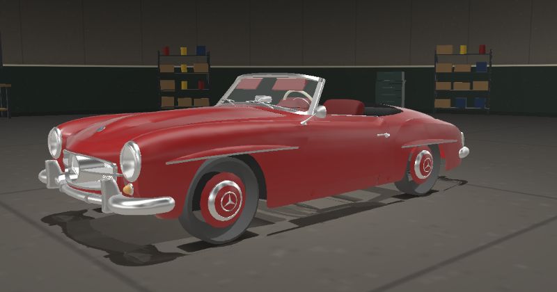 1958 Mercedes-Benz 190 SL in Fire Engine Red (DB 534)