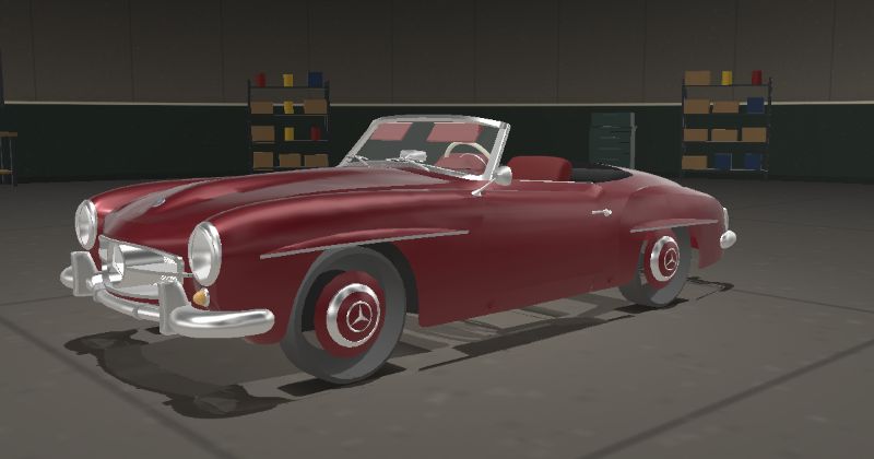 1958 Mercedes-Benz 190 SL in Strawberry Red Metallic (DB 543)