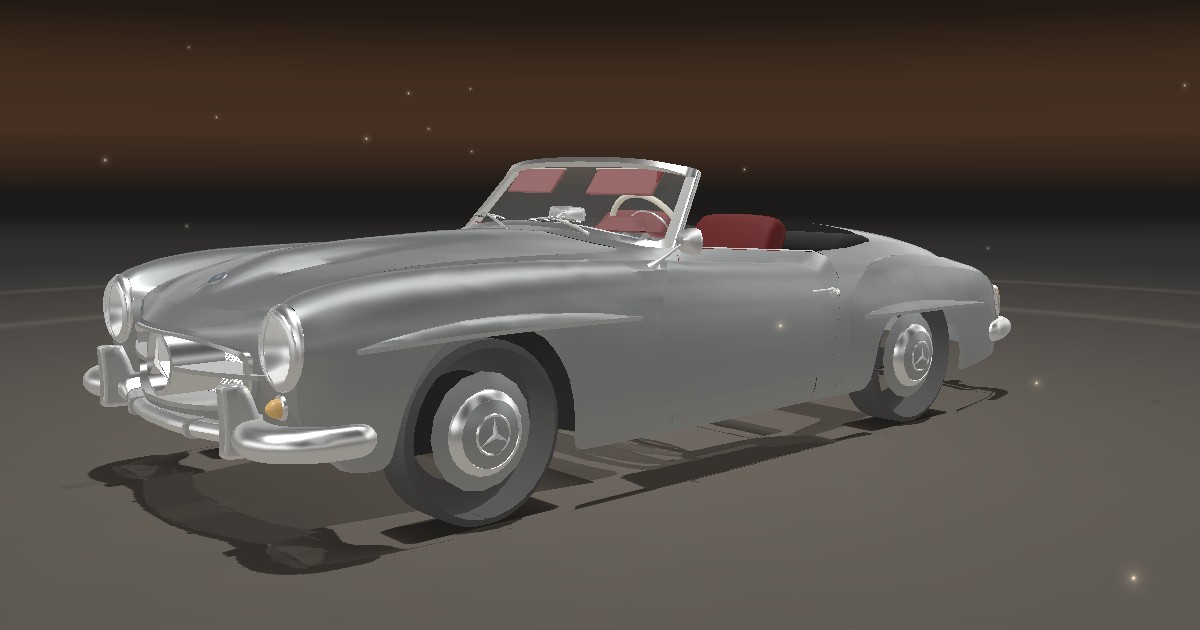 Three-quarter 3D view of a Mercedes-Benz 190 SL